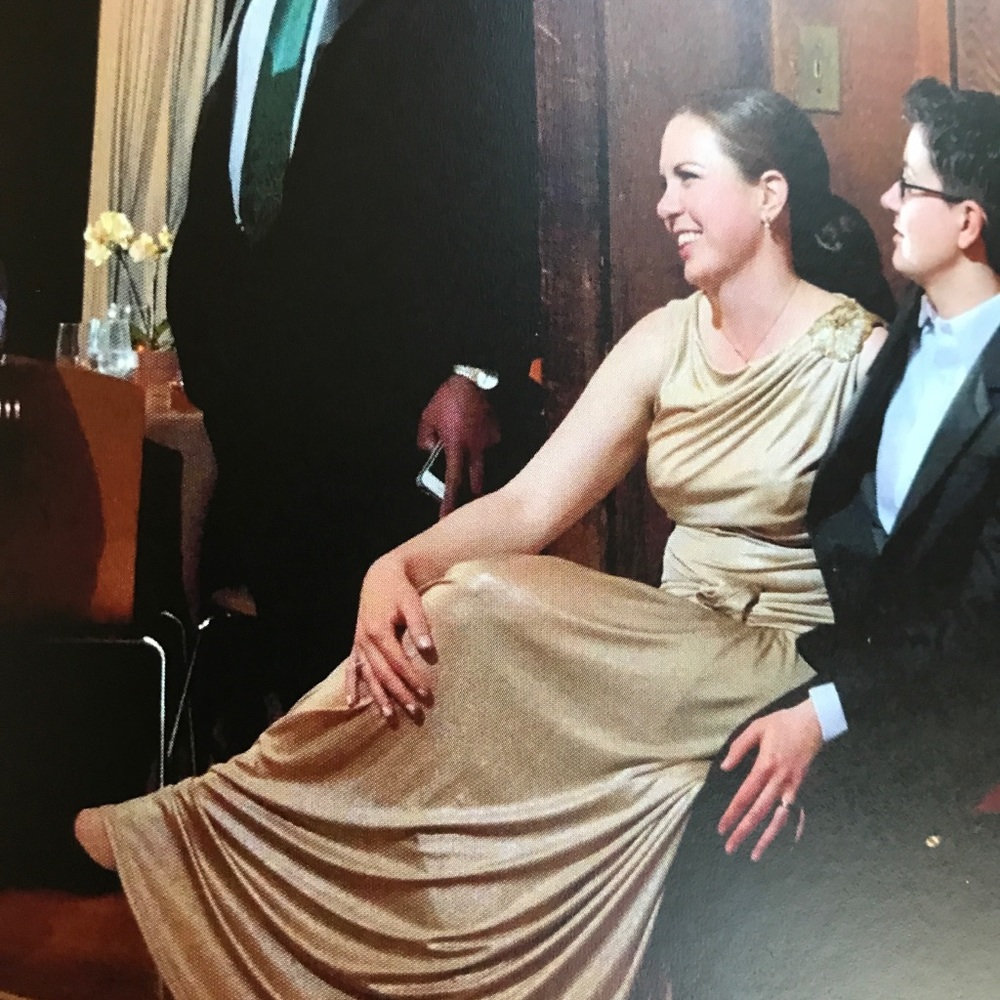 Gold gown by Tadashi